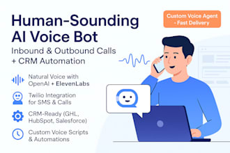 create a human sounding ai voice bot for calls and CRM automation