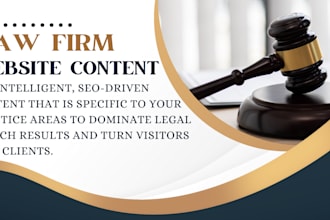 be your legal and law firm SEO website content writer