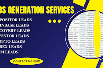 deliver hot forex leads, crypto leads, depositor leads, investor leads, mlm lead