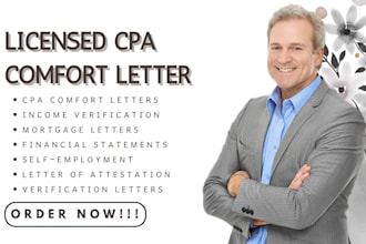 do cpa income verification letter cpa comfort letter mortgage letter in 1 hour