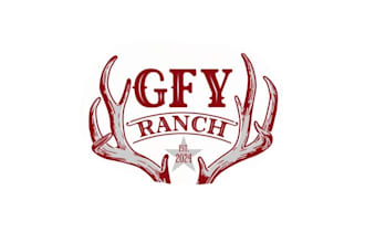 design necessary hunting ranch and honey bee logo