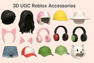 design 3d roblox ugc, roblox accessories, 3d model, ugc items