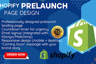 design a stunning prelaunch page for your shopify store that build hype