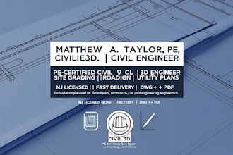 create professional civil 3d site grading and drafting plans