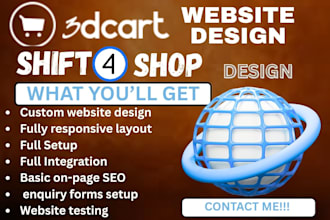 build shift4shop or 3dcart website design ecwid website dropshipping redesign