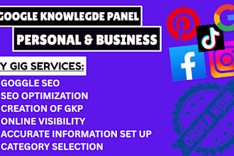 create a verified google knowledge panel for companies and individuals