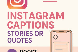 write short instagram captions, stories, or quotes that boost engagement