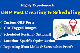 create and schedule gbp post with geo tagged image for local seo