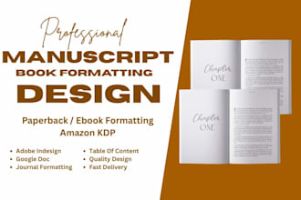 upload, format google doc, ebook manuscripts indesign, paperback KDP ingramspark