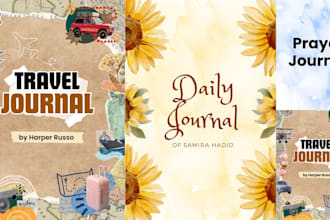 design kdp journal cover, daily devotional memo, prayer journal, diary design