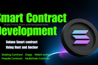 develop solana smart staking contract , fix bug ,using rust and anchor