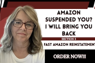 do reinstate amazon deactivated account, fix section 3 suspension, appeal letter