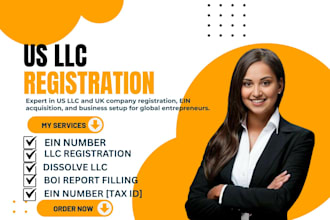 do llc registration, ein number, and company registration in the US and UK