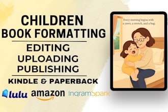 kdp children book formatting coloring book publishing illustration ebook design