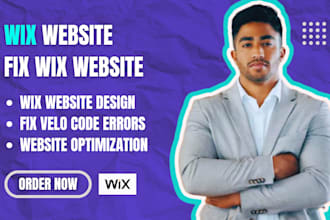 design wix website fix velo bugs develop wix website develop wix velo code
