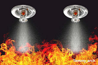 design fire sprinkler system, evacuation plan, fire protection, firefighting