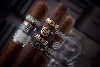 design a premium cigar label, band, or ring logo with vintage style