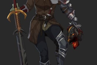 draw dnd character art, fantasy character for dnd party