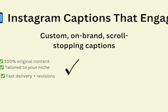 write 5 engaging instagram captions