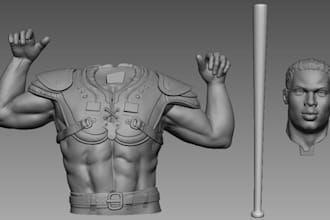 3d miniature articulated model animal model kenner figure model for printing
