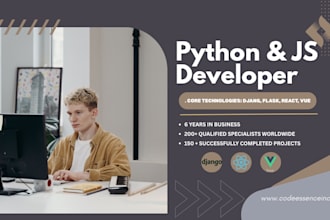deliver a complete business solution with python backend and a custom frontend