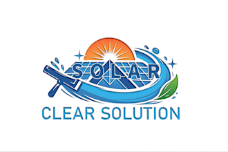 design a modern solar energy and electrical logo