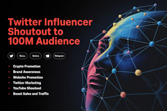do twitter shoutout crypto website promotion share yt link to 100m app ig users