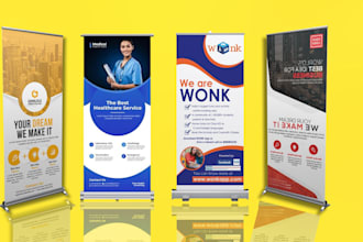 design eye catching roll up and retractable banners