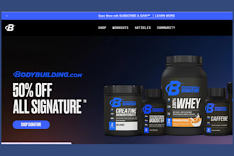 design supplement shopify store health supplement website nutraceutical website