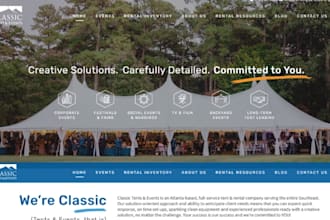 do party rental website event website 360 photobooth website with online booking