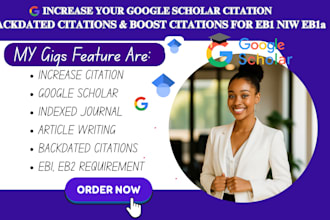 publish journal article on google scholar, boost citations for eb1 niw eb1a