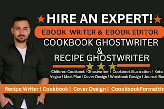 design edit format write recipes for cookbook recipe book keto vegan meal planer