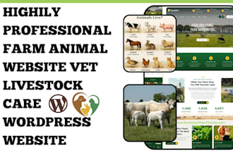 design farm animal website vet livestock care wordpress website