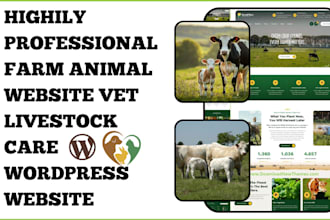 design farm animal website vet livestock care wordpress website