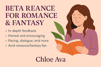 be your romance beta reader or alpha reader fantasy
