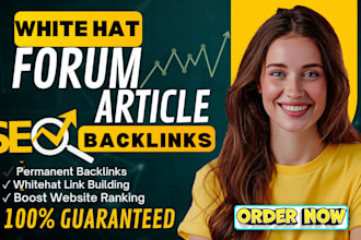 post unique forum articles to build high quality SEO backlinks