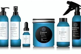 design creative box, amazon product packaging and cosmetic product label dieline