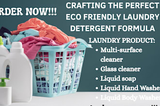 develop formulation for cosmetic and laundry products