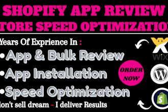 write shopify app review wix wordpress woocomerce squarespace speed optimization