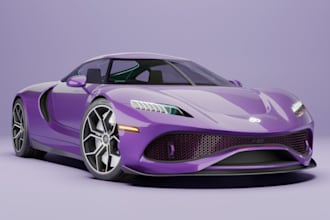 custom 3d realistic car exterior, sport car, sedan car, pbr texture, blender