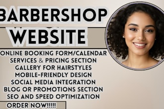 barbershop website, barber booking website, haircut salon website