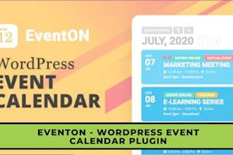 create website for event listings ticket selling with eventon event calendar