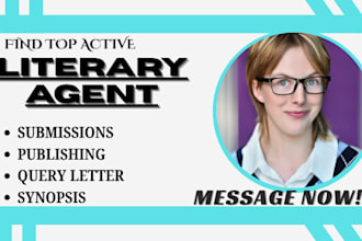 find top active literary agents write query letter synopsis and do submission