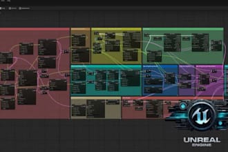 develop unreal engine 4 or 5 games with custom blueprints and gameplay systems