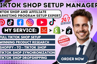 do tiktok shop setup affiliate marketing tik tok dropshipping manager