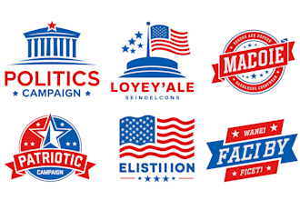 design political campaign, patriotic or election logo