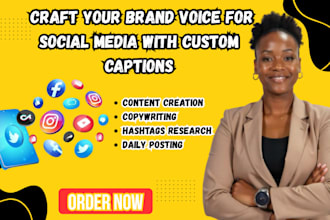 craft your brand voice for social media custom caption