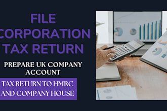 prepare UK company account corporation tax return to hmrc and company house