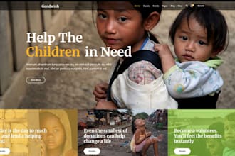 design a nonprofit website, charity website, 501c3 website, donation website