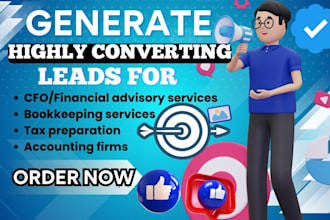 generate bookkeeping, tax leads for bookkeeping firm via facebook ads campaign